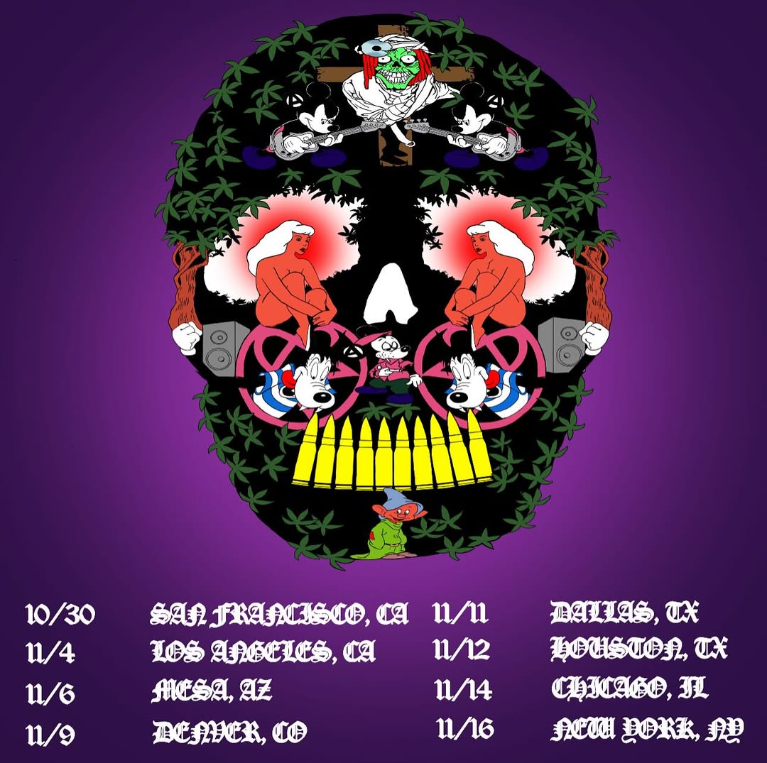 Nine Vicious For Nothing Tour Poster